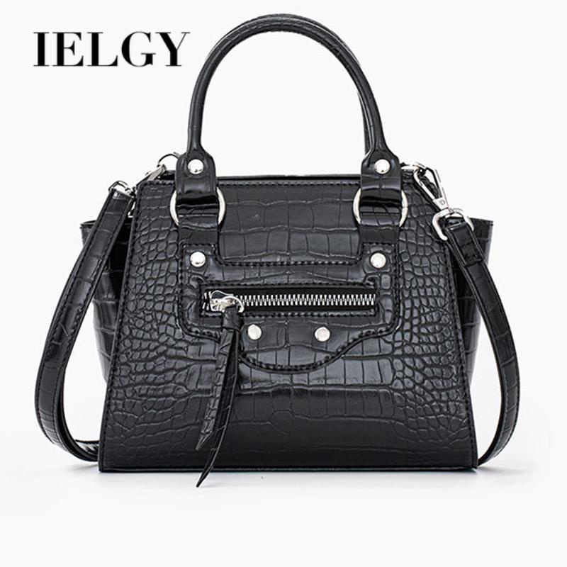 IELGY Túi Đeo Vai Vân Da Cá Sấu Chất Lượng Cao Phong Cách Âu Mỹ Thời Trang Cho Nữ