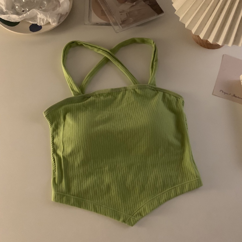 Áo Croptop Hai Dây Có Mút Nâng Ngực Thời Trang Quyến Rũ Cho Nữ