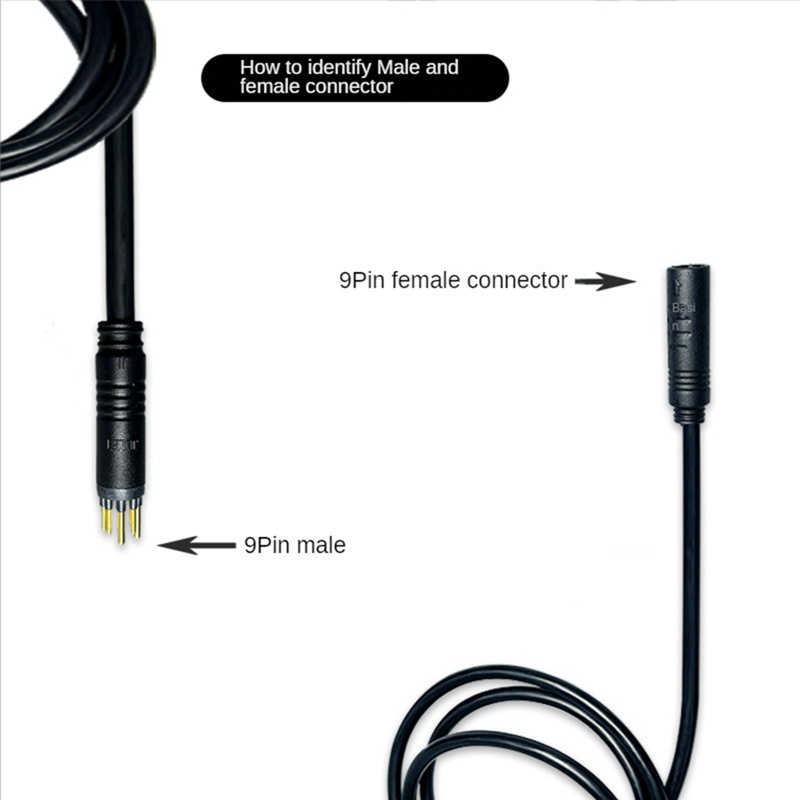 1 Dây Cáp Nối Dài Động Cơ E-Bike 9 Pin Thay Thế Cho Xe Đạp Điện Bafang
