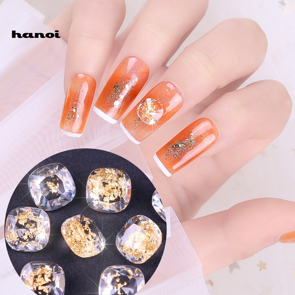 Set 50 Phụ Kiện Trang Trí Móng Tay Tạo Hiệu Ứng 3D Bằng Nhựa Resin Chống Thấm Nước DIY