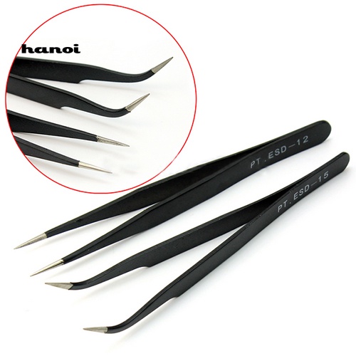 Set 2 Nhíp Đầu Cong / Thẳng Chuyên Dụng Cho Nối Mi / Trang Trí Móng Nghệ Thuật