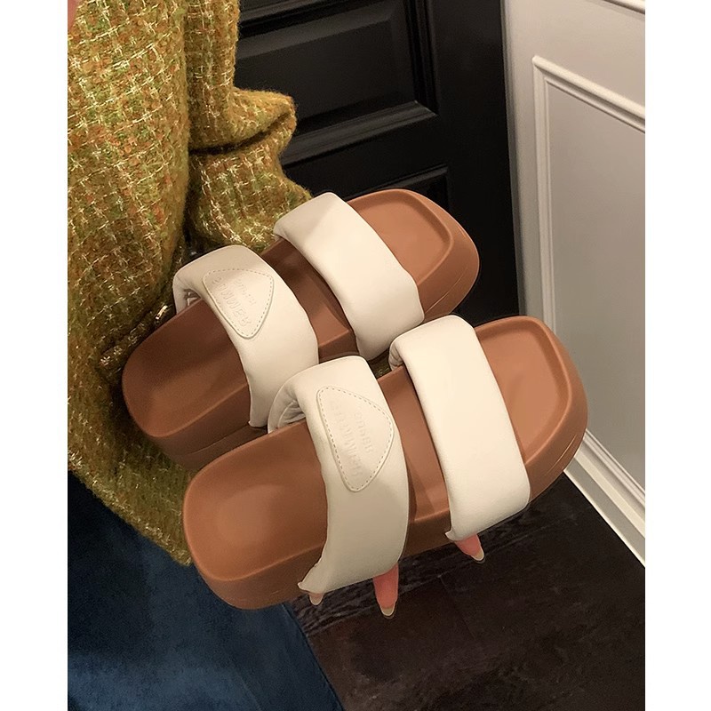 Tóc Thẳng Của Nhà Máy Duoya ~ [Hàng Có Sẵn] Hòn Đảo Harbour Nam ~!Giày Sandal Da Mềm Đế Dày Thời Trang Mùa Hè Cho Nữ