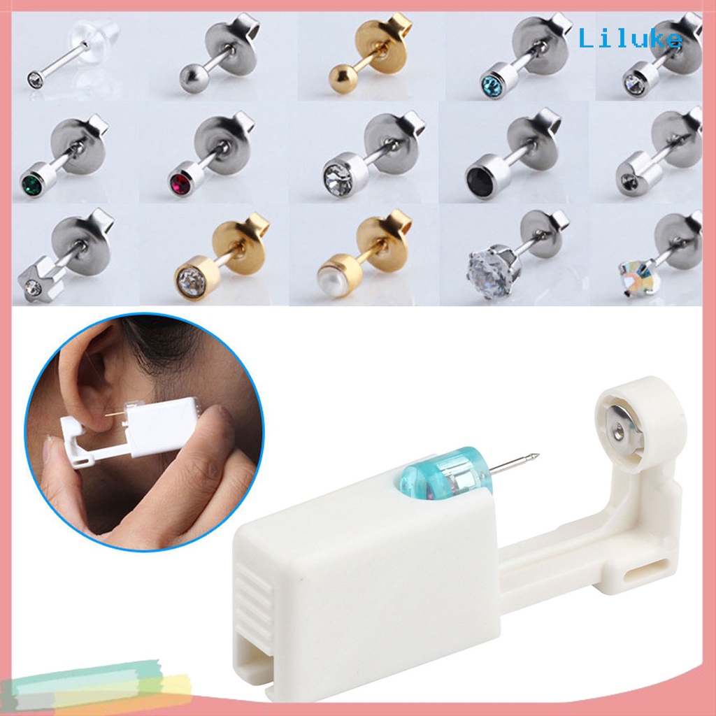 Dụng Cụ Xỏ Khuyên Tai Bằng Thép Không Gỉ Sử Dụng Một Lần