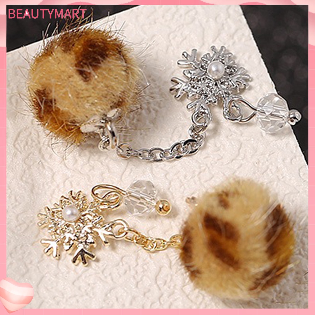 Bộ Phụ Kiện Trang Trí Móng Tay Hình Bông Tuyết Ba Chiều Lấp Lánh DIY