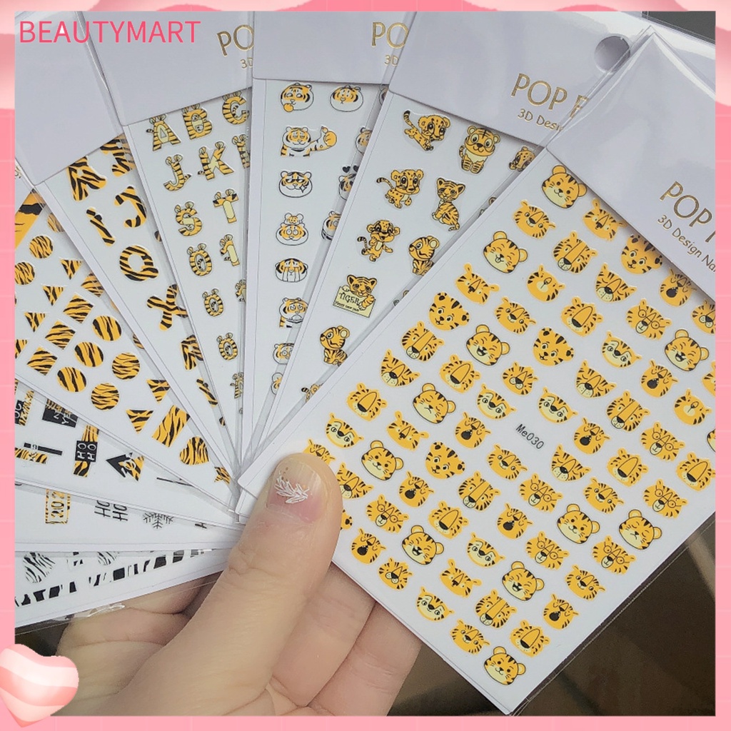 Miếng Dán Trang Trí Móng Tay Siêu Mỏng Họa Tiết Hoạt Hình Màu Nước
