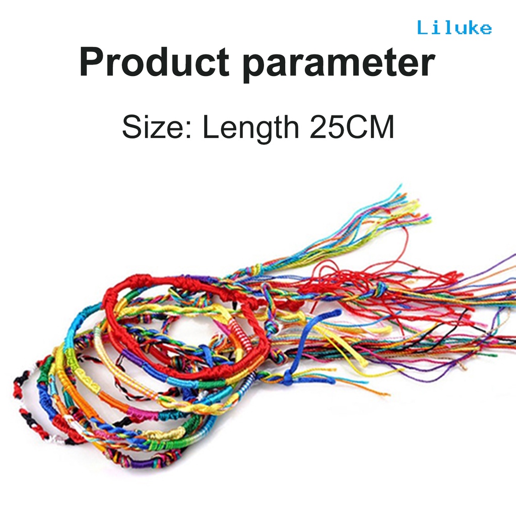 Set 20 Vòng Tay Dây Bện LK-20 Nhiều Màu Thời Trang Cho Nữ