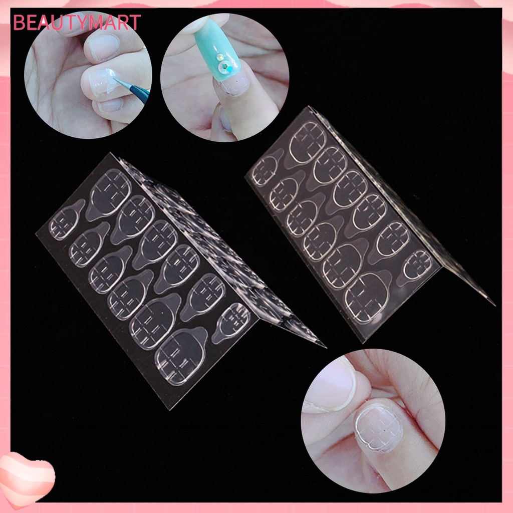 Set 50 Tấm Băng Keo Dán Móng Tay Giả Siêu Mỏng Vô Hình 2 Màu Tùy Chọn