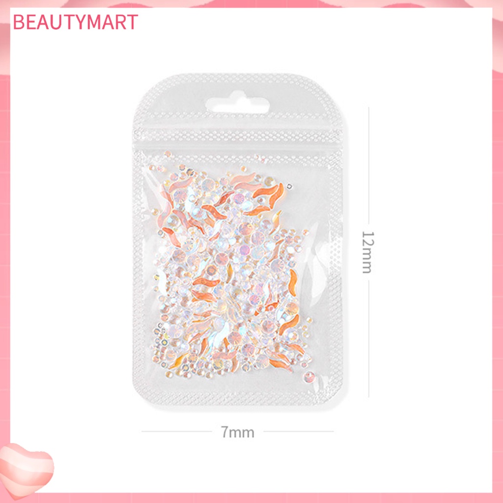 Phụ Kiện Trang Trí Móng Tay Hình Dạng Bất Đối Xứng Lấp Lánh Chống Thấm Nước DIY