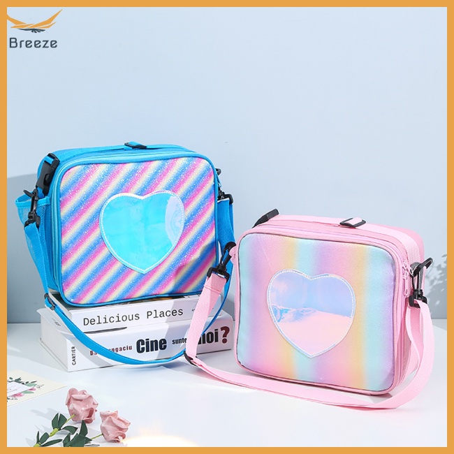 Túi Đựng Cơm Trưa Màu Sắc Cầu Vồng Đơn Giản