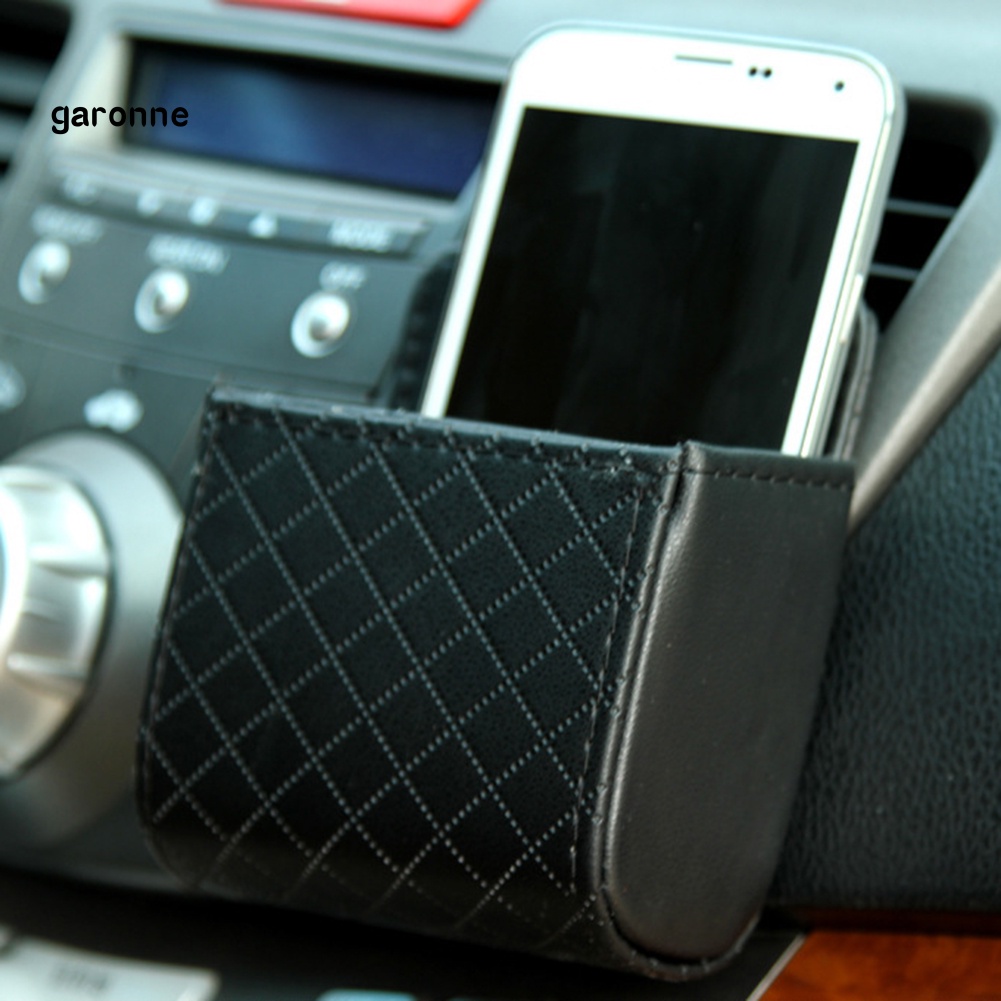 Giá Đỡ Điện Thoại Giả Da Gắn Khe Điều Hòa Xe Hơi