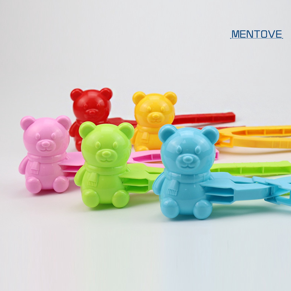 [MT] Đồ Chơi Kẹp Làm Quả Bóng Tuyết Mùa Đông Bằng Nhựa Hình Gấu Phong Cách Bóng Đá Có Công Tắc Cho Trẻ Em