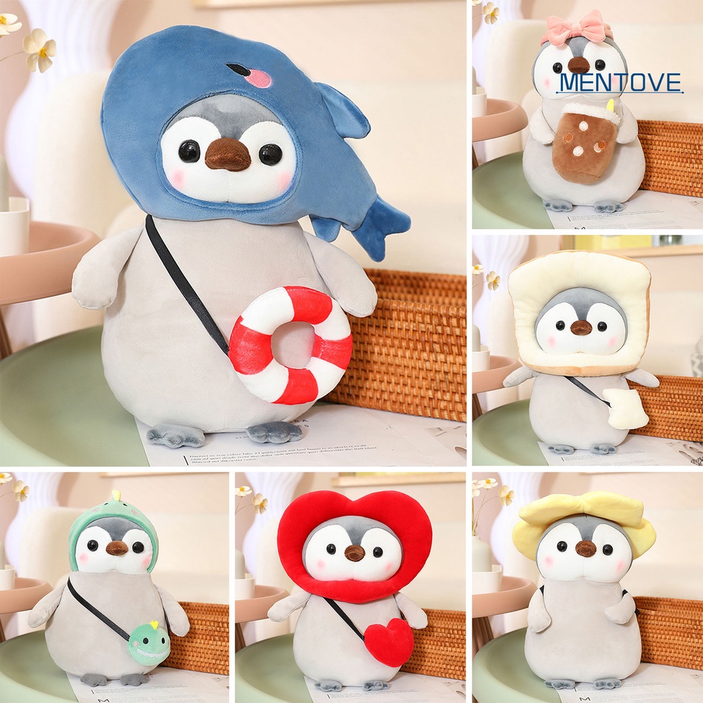 [MT] Chim Cánh Cụt Nhồi Bông Hoạt Hình Biểu Tượng Cảm Xúc Sống Động Siêu Mềm PP Cotton Làm Quà Tặng Sinh Nhật