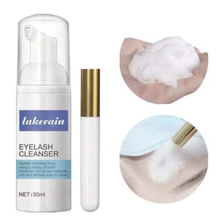 Eyelash Extension Foaming Shampoo+Foam Cleanser+Eyelid Lash Shampoo Cleaner 50Ml