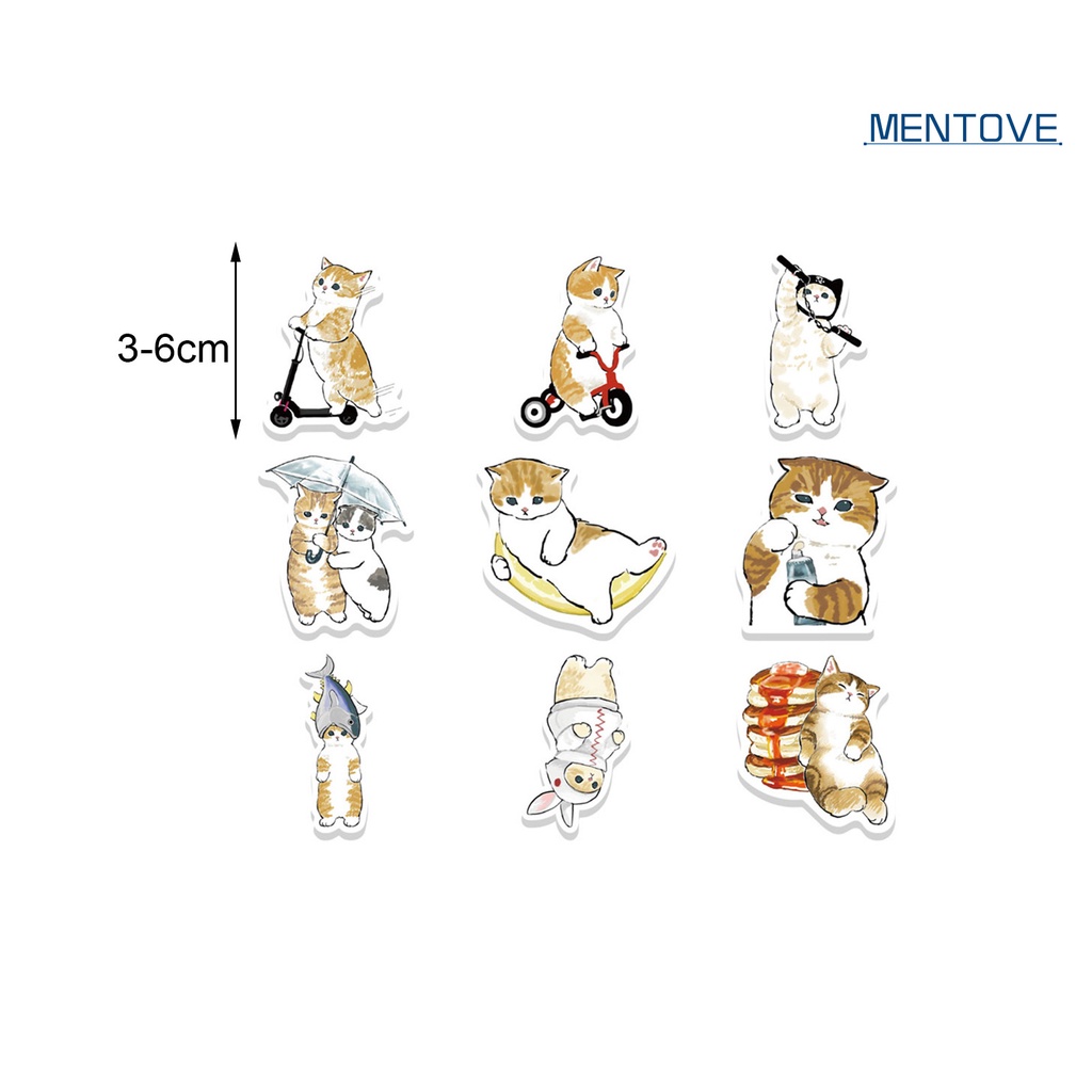 Set 64 Miếng Dán Hoạt Hình Graffiti Tự Dính Chống Thấm Nước Đa Năng