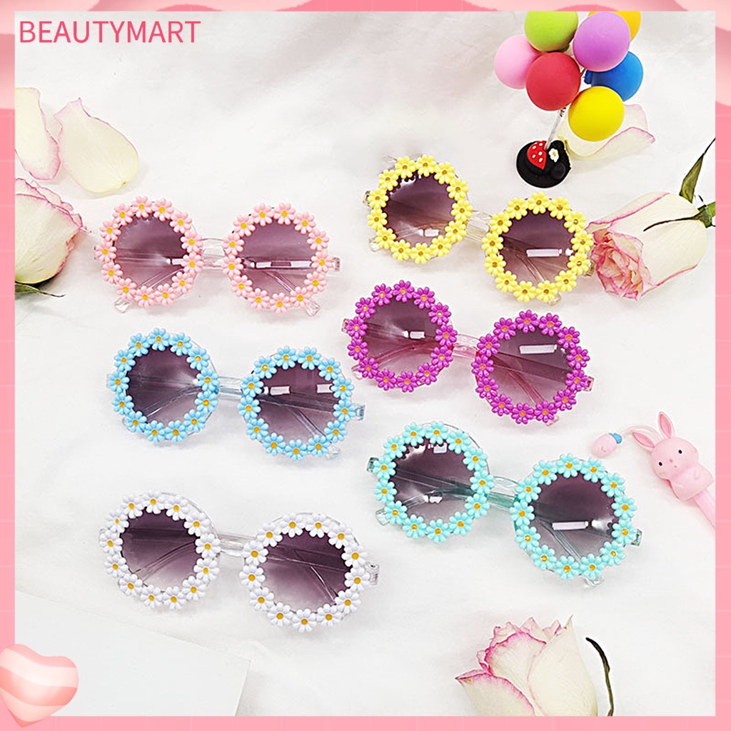 Kính Mát Tròn Chống Tia UV Hình Hoa Hướng Dương Sáng Tạo Cho Bé