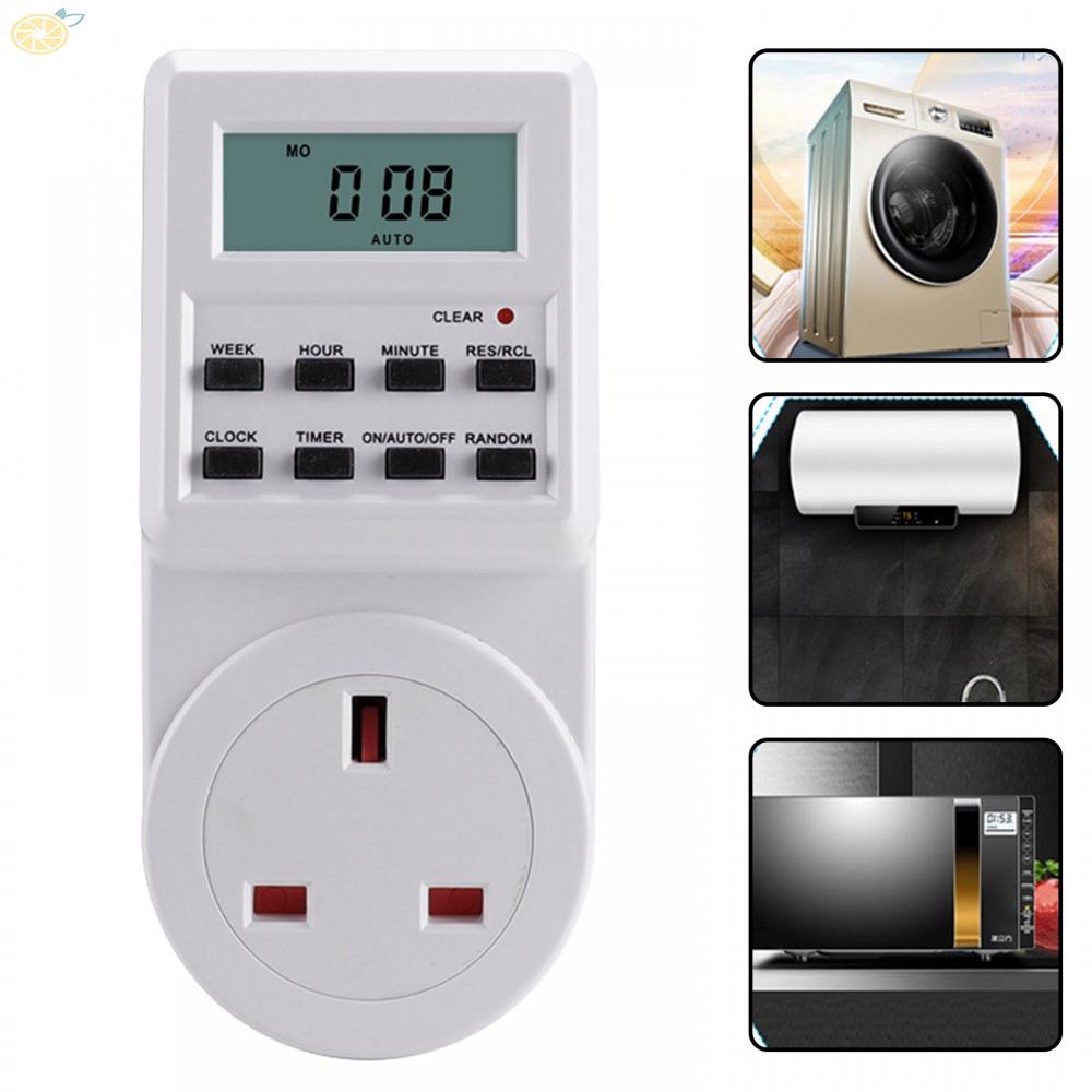 【VARSTR】1PC NEW Digital LCD Plug-In UK Socket Power Saving Timer Switch Socket