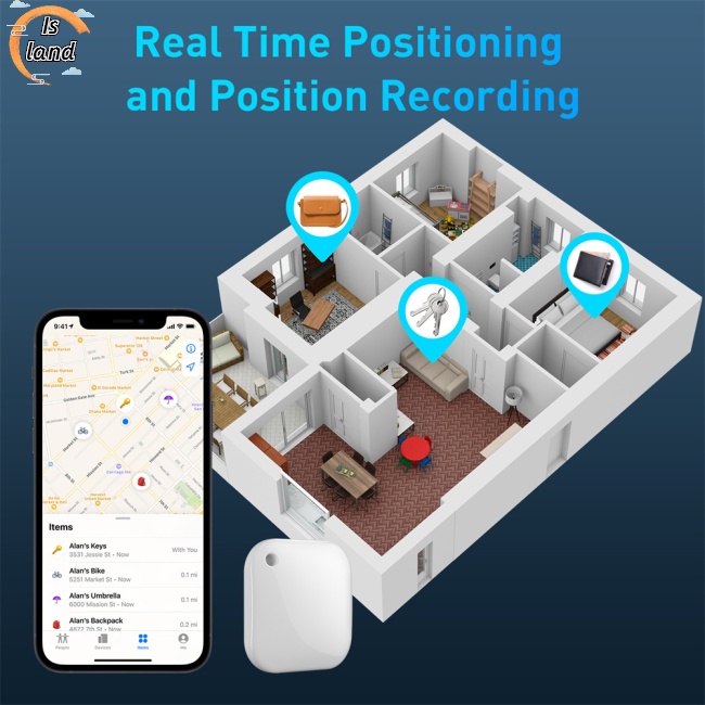 [IS] Thiết Bị Theo Dõi Vị Trí Thú Cưng Chống Thất Lạc Mfi Bluetooth Cho Iphone Ipad
