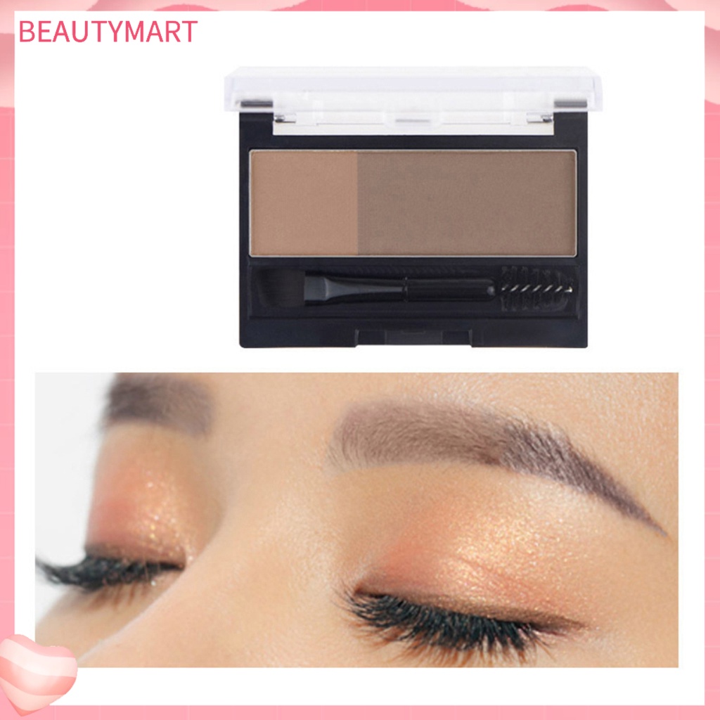 Phấn Kẻ Mày DNM Hai Màu Lâu Trôi Chống Thấm Nước Kèm Cọ