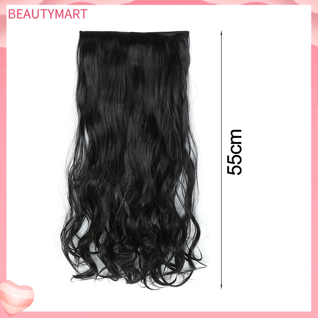 Bộ Tóc Giả 5 Kẹp Dài Mềm Mại Tự Nhiên Không Rơi Chịu Nhiệt Độ Cao