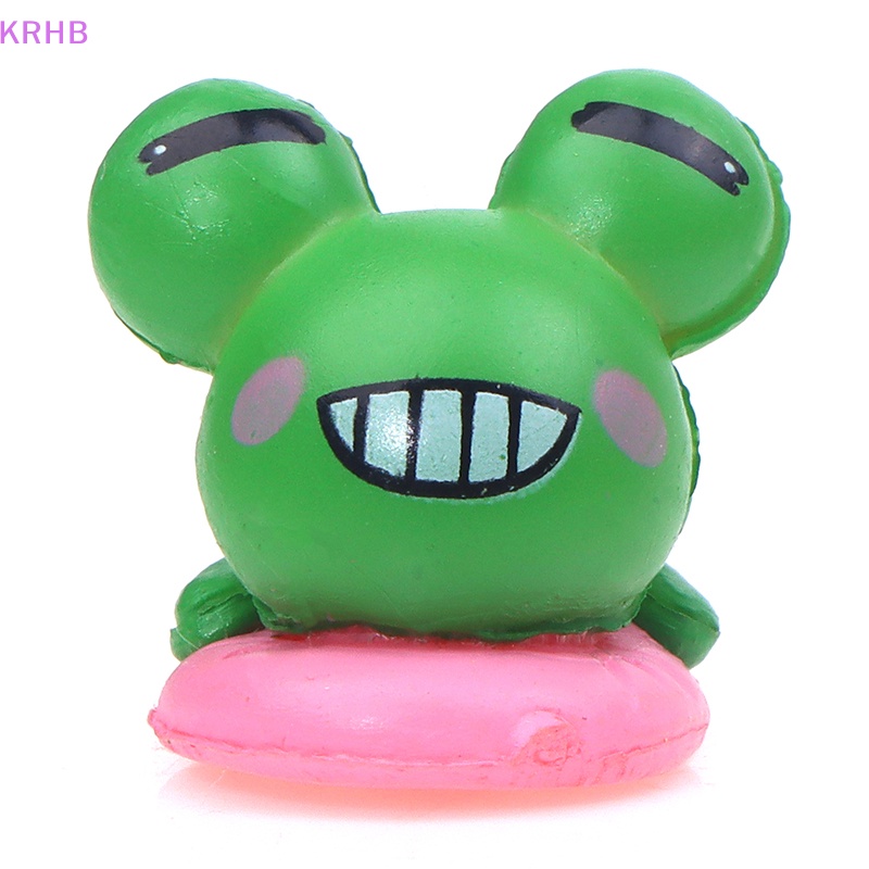 Set 2 Tượng Ếch Hoạt Hình Mini Dễ Thương Dùng Để Trang Trí