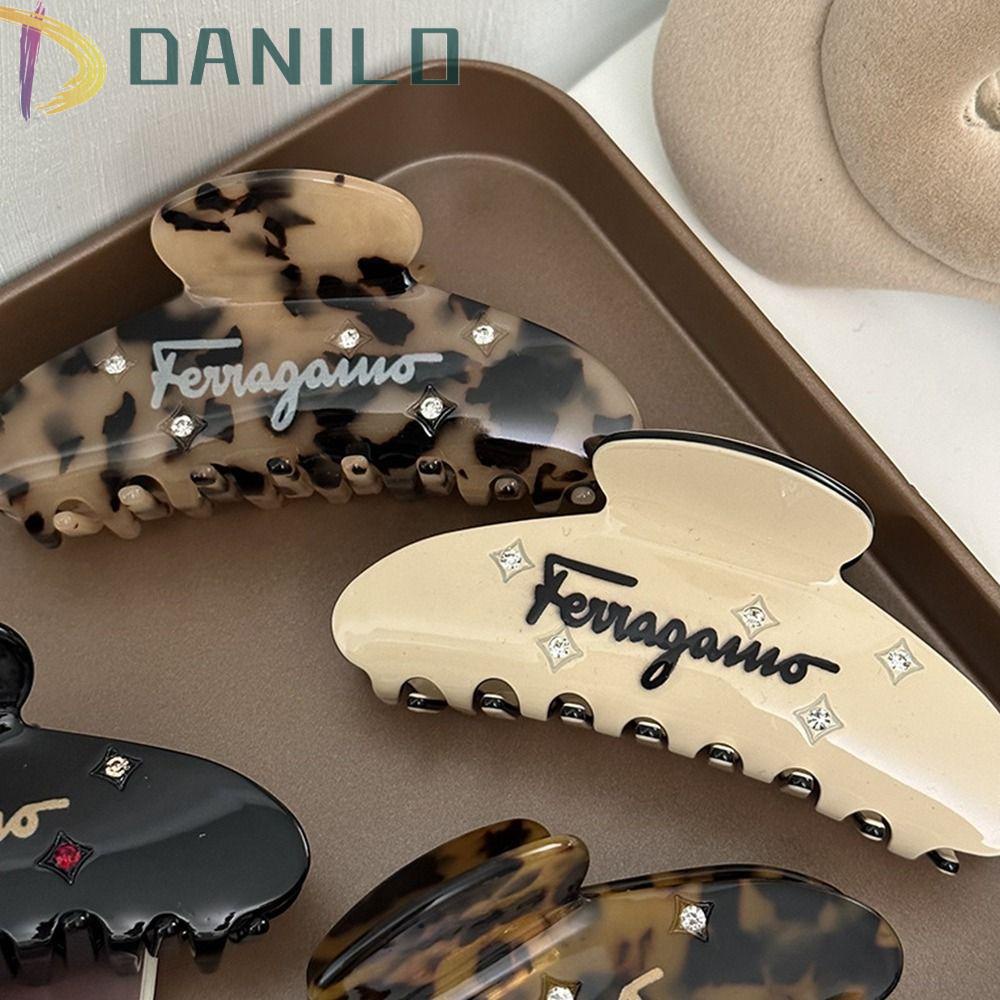 Kẹp Tóc Cỡ Lớn In Họa Tiết Da Báo / Chữ Da Báo Dễ Thương Cho Nữ