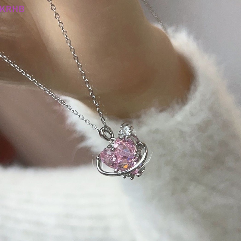 Vòng cổ Mặt Hình Trái Tim Đính Đá Zircon Thời Trang Cho Nữ Mới