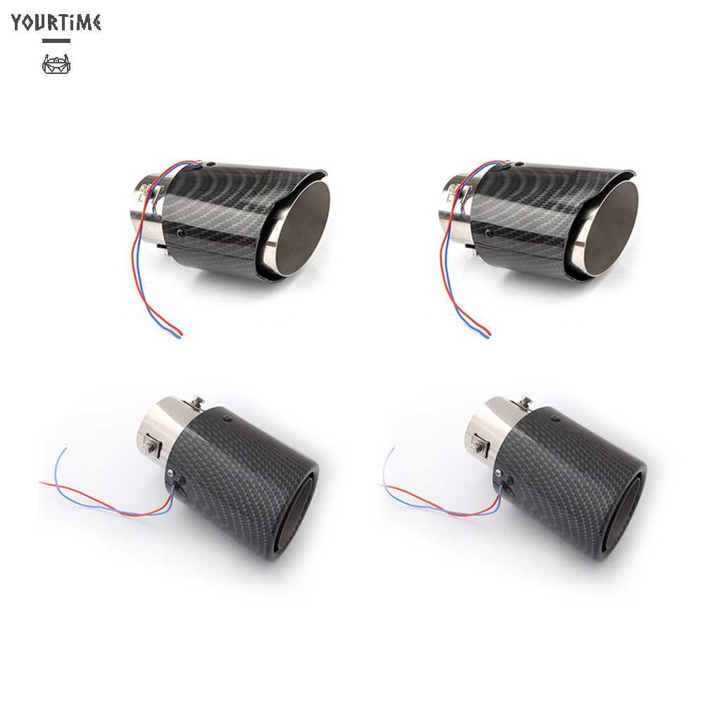 Ống Xả Xe Hơi Bằng Sợi Carbon Có Đèn LED