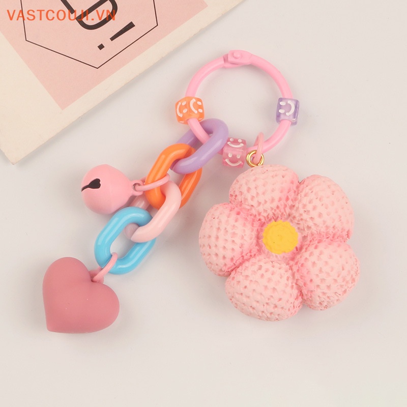 Móc Khóa Hình Trái Dâu Bằng Nhựa Acrylic Xinh Xắn