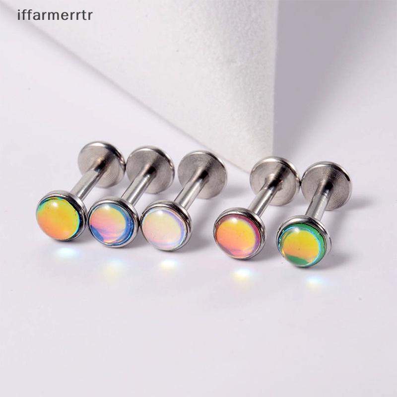 1 Khuyên Xỏ Sụn Tai / Môi / Cơ Thể Bằng Đá Opal Ren Bên Trong 16G