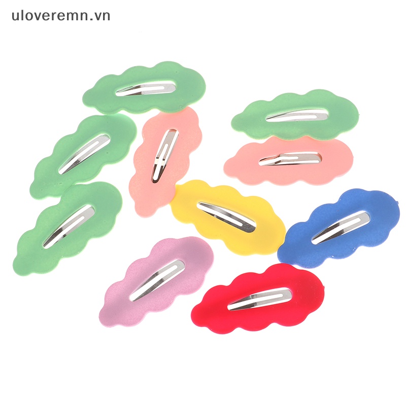 Bộ 10 Kẹp Tóc Màu Nhám Phong Cách Hàn Quốc Cho Nữ