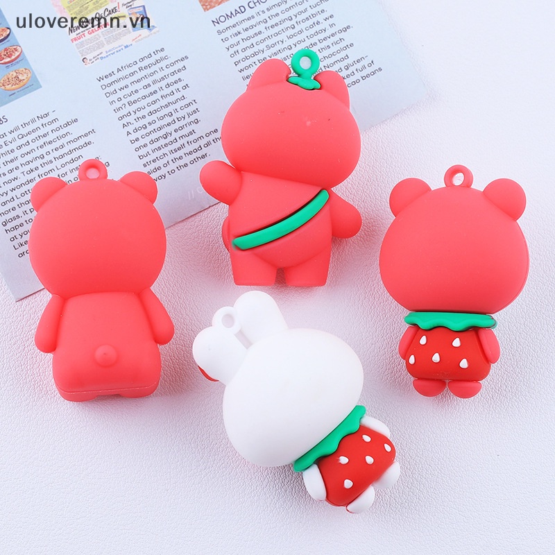 Móc Khóa Hình Gấu 3D Bằng Nhựa Resin DIY Để Trang Trí Điện Thoại