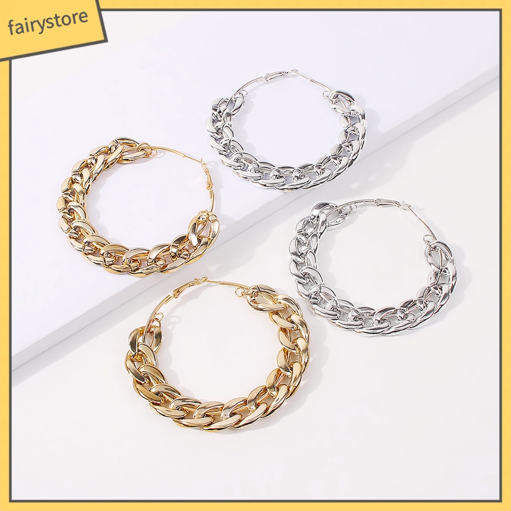 1 Đôi Bông Tai Tròn Không Gây Kích Ứng Thân Thiện Với Làn Da Và Không Gây Kích Ứng Dành Cho Nữ