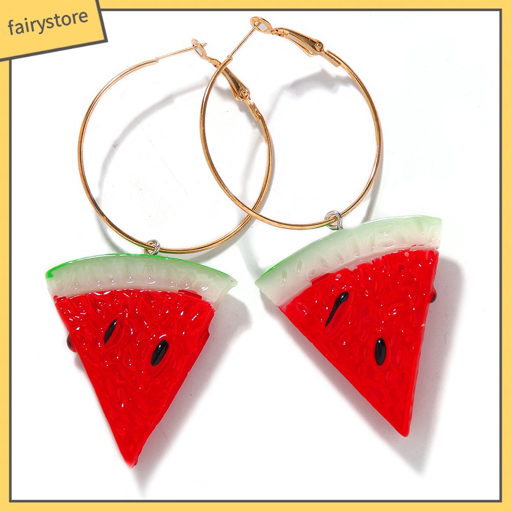 Khuyên Tai Tròn Hình Trái Cây Dễ Thương Cho Nữ