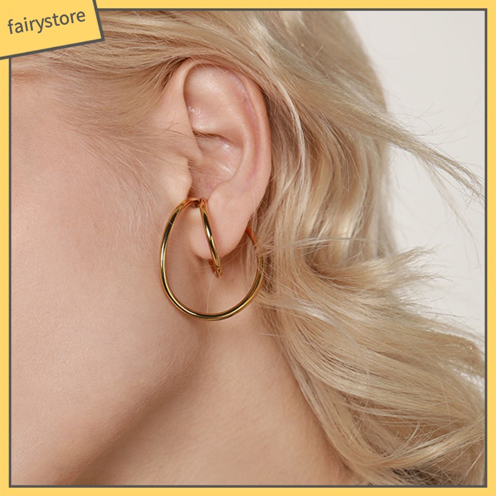 Khuyên Tai Dạng Vòng Không Cần Xỏ Lỗ Thời Trang Cho Nữ