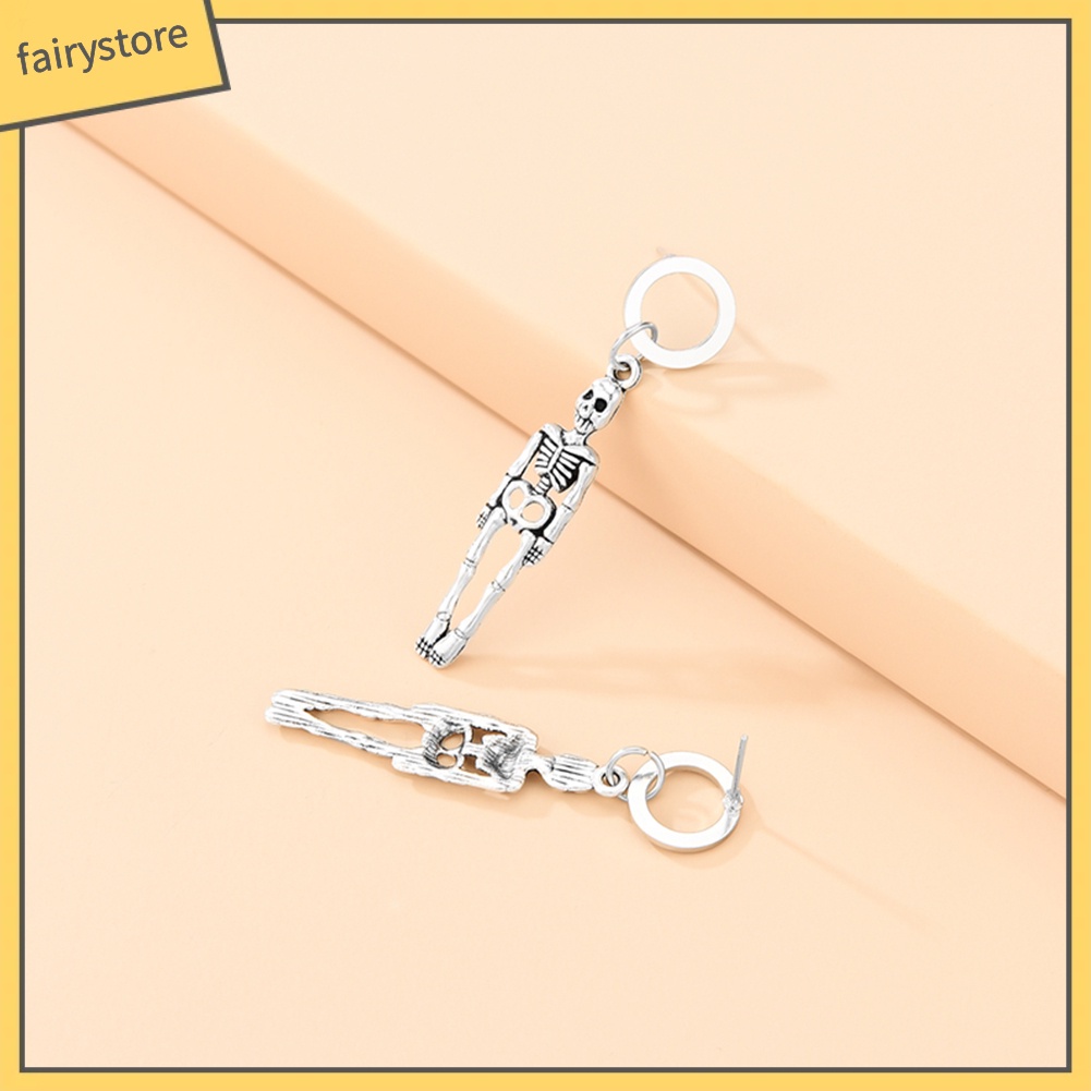 2 Đôi Bông Tai Hình Đầu Lâu Cá Tính