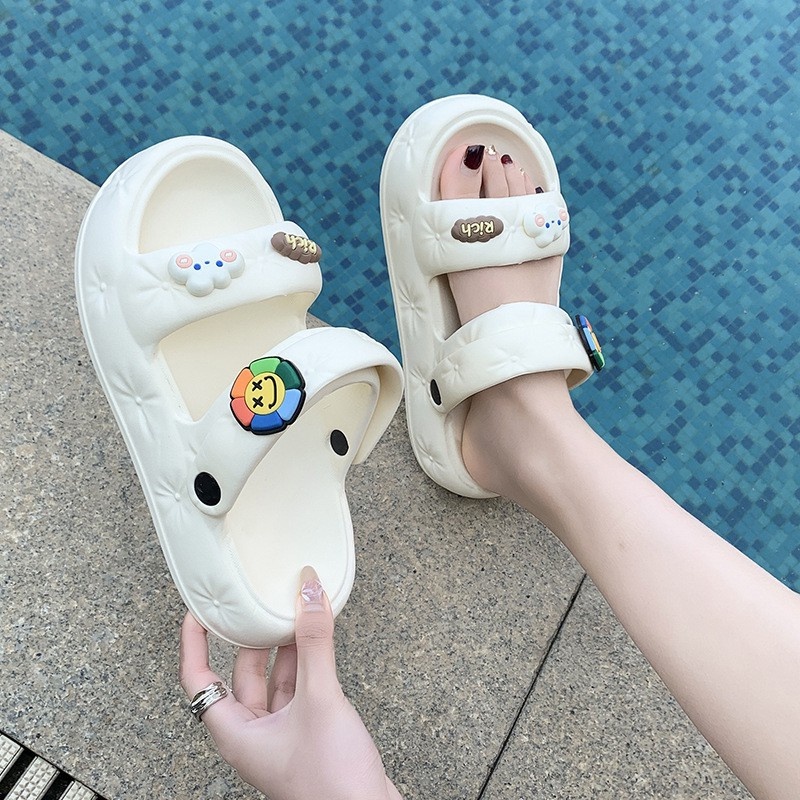 Dép Sandal Đế Dày Thời Trang Đường Phố Dễ Thương Cho Nữ