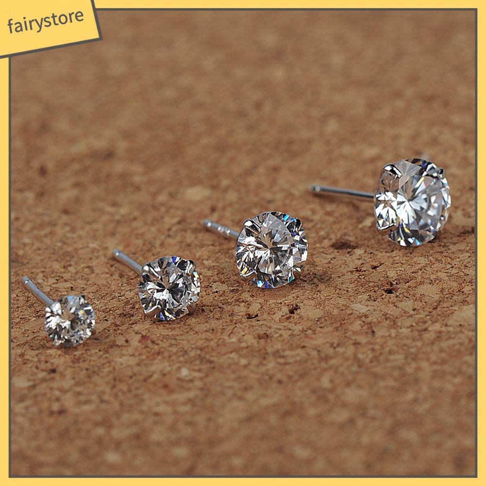 Bông Tai Tròn Đính Đá Lấp Lánh Thời Trang Dành Cho Nữ