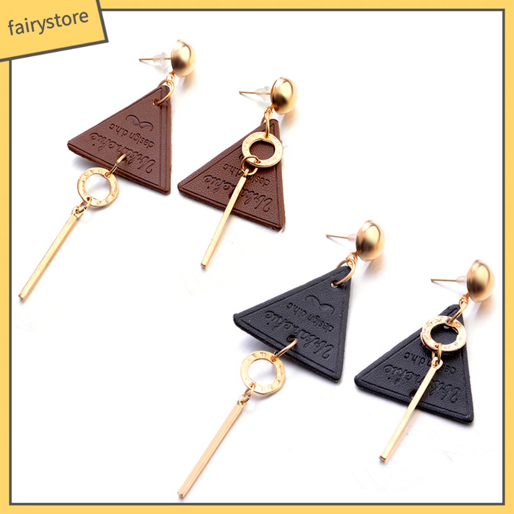 Bông Tai Hình Tam Giác Không Đối Xứng Thời Trang Dành Cho Nữ