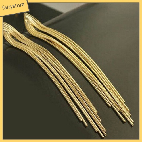 [FRO] Bông Tai Tua Rua Hình Rắn Phối Dây Xích Dài Sau Lưng Tiệc Cưới Cocktail Dành Cho Nữ