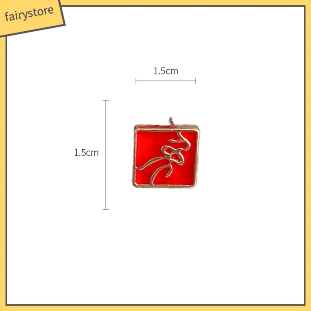 Set 3 Đôi Khuyên Tai Hình Thỏ Hoạt Hình Phong Cách Trung Hoa Ngọt Ngào Cho Nữ