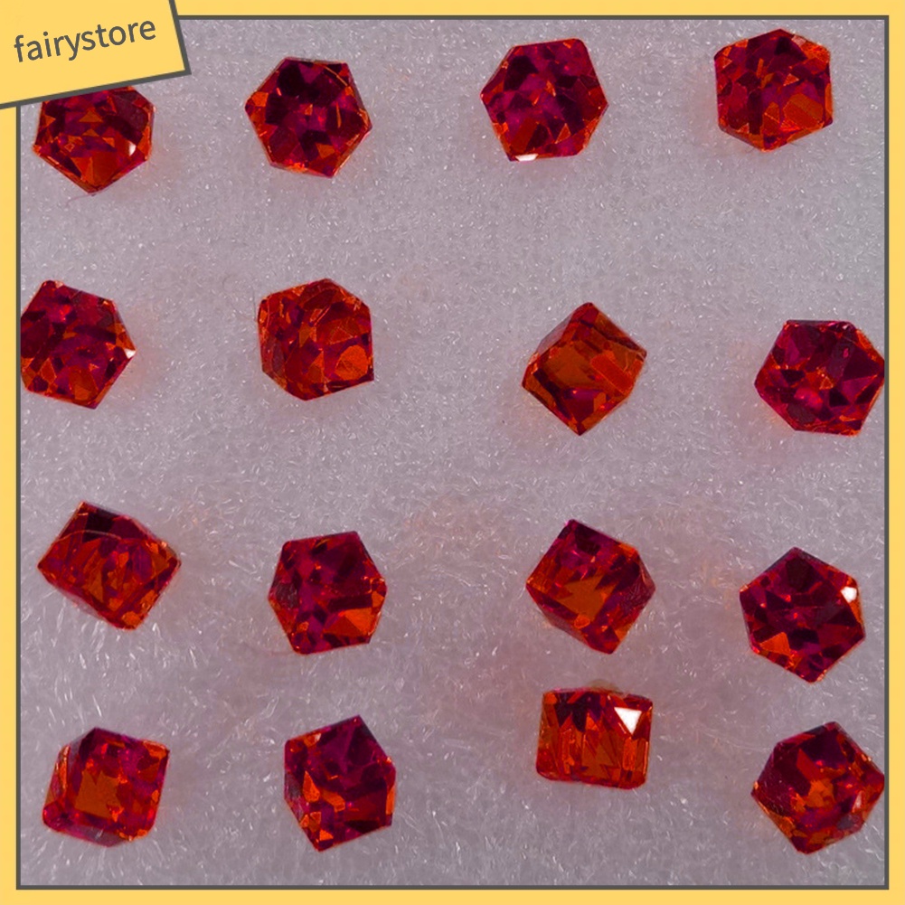 Set 8 Đôi Khuyên Tai Khối Lập Phương Thủy Tinh Lấp Lánh Chống Dị Ứng Thời Trang Cho Nữ