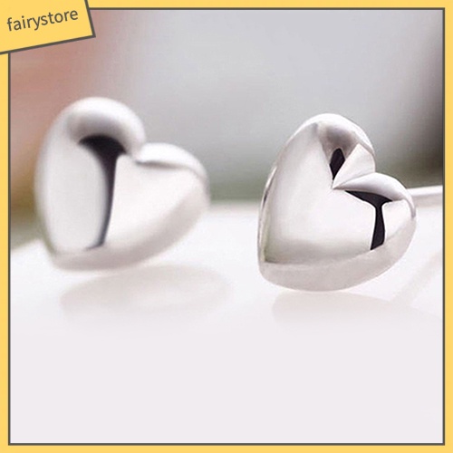 1 Đôi Bông Tai Hình Trái Tim Nhỏ Dễ Thương Dành Cho Nữ