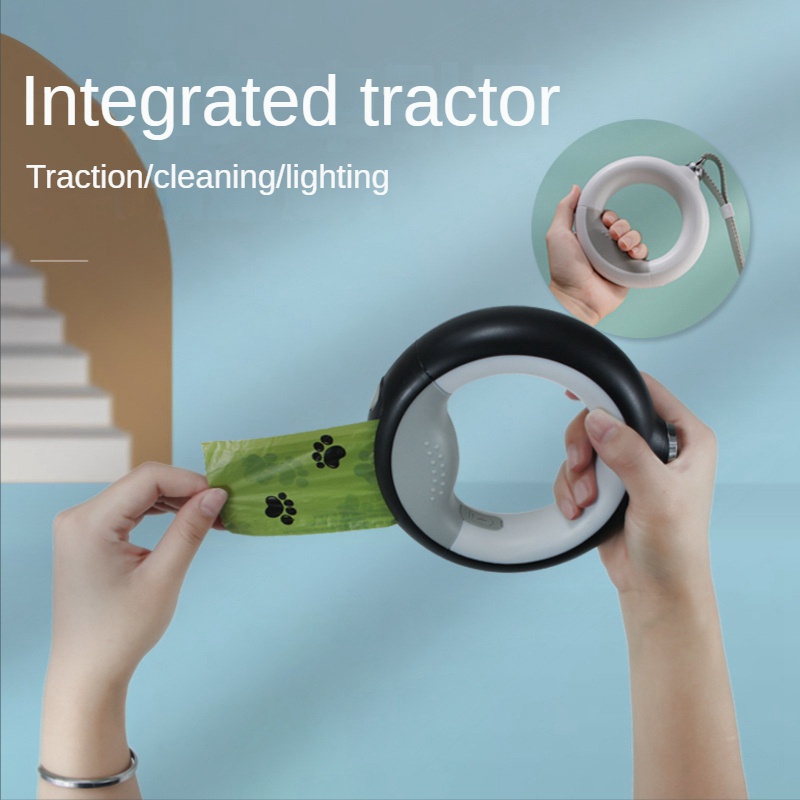 Dây Dắt Thú Cưng Đi Dạo Có Thể Thu Gọn Tiện Lợi 2M Với Pin 500MAh Tích Hợp Đèn LED Ban Đêm