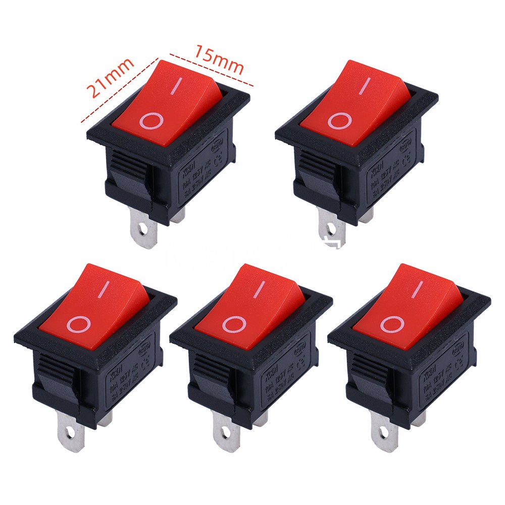 Set 5 Công Tắc Bật / Tắt 2 Số 250V 4-pin 21x15mm Cho Tàu Thuyền
