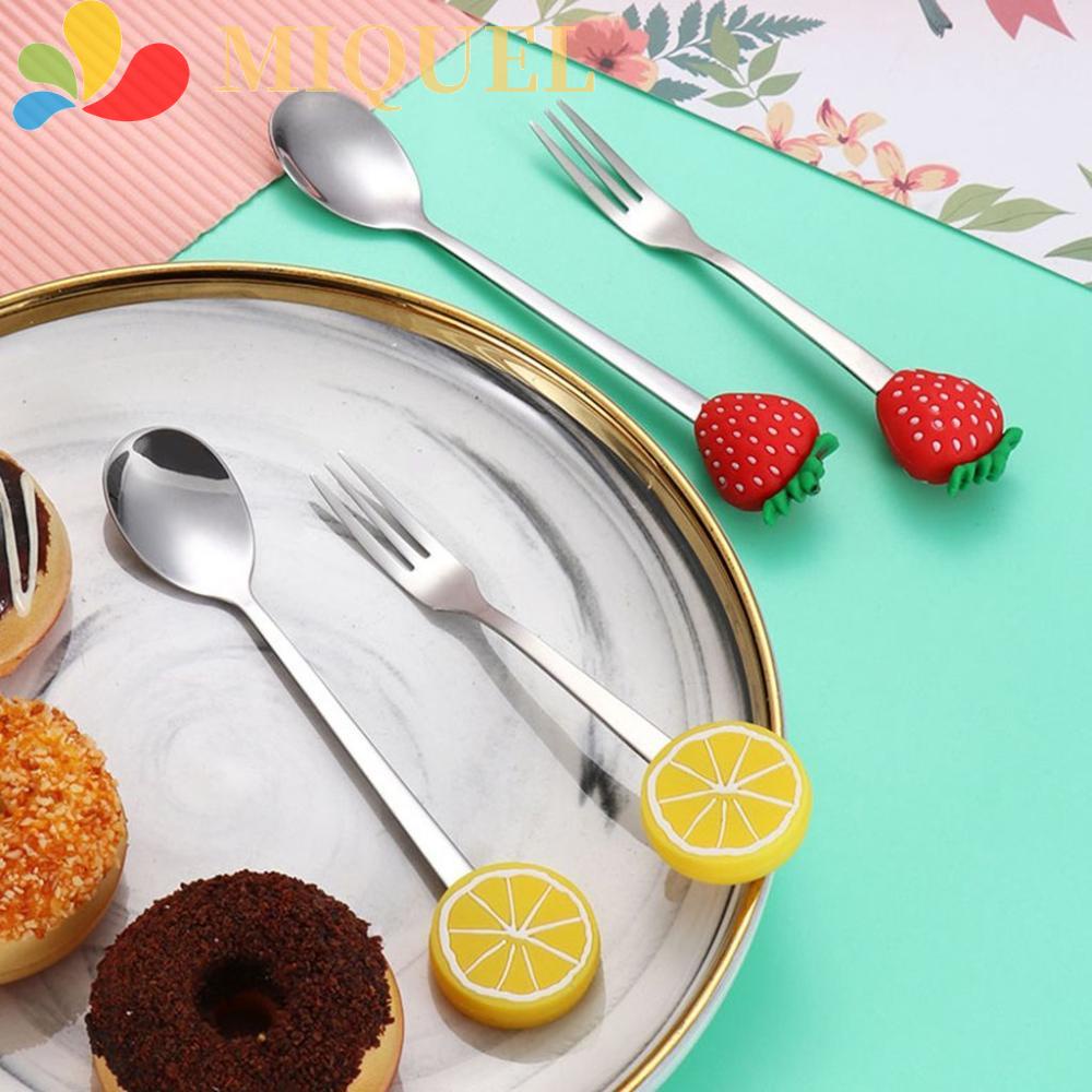 1 Muỗng Cà Phê Bằng Thép Không Gỉ Hình Trái Cây