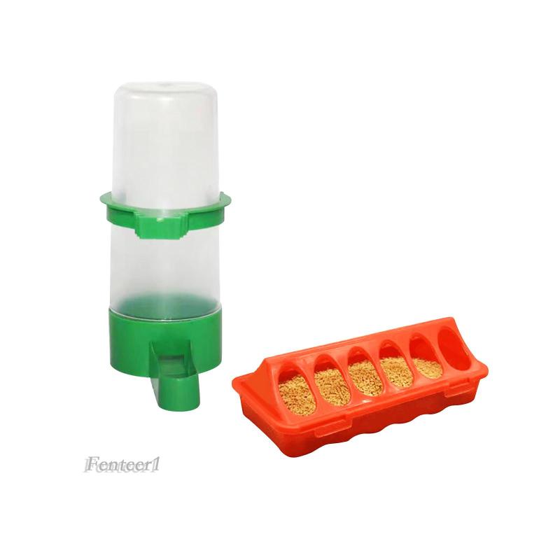 [Fenteer1] Bộ Dụng Cụ Đựng Thức Ăn Nước Uống Treo Lồng Cho Thỏ Động Vật Nhỏ