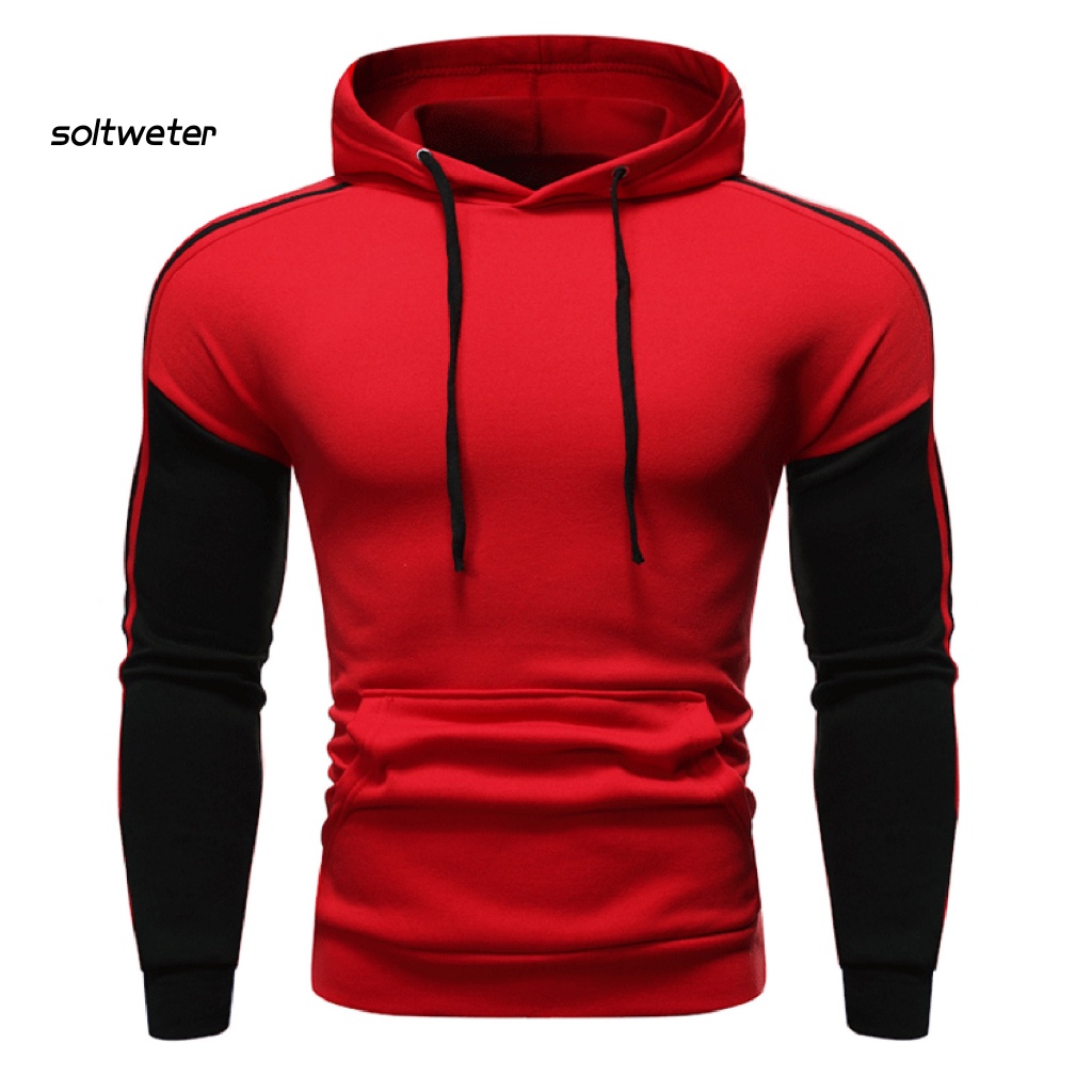 Áo Hoodie Màu Sắc Đơn Giản Giữ Ấm Cho Nam