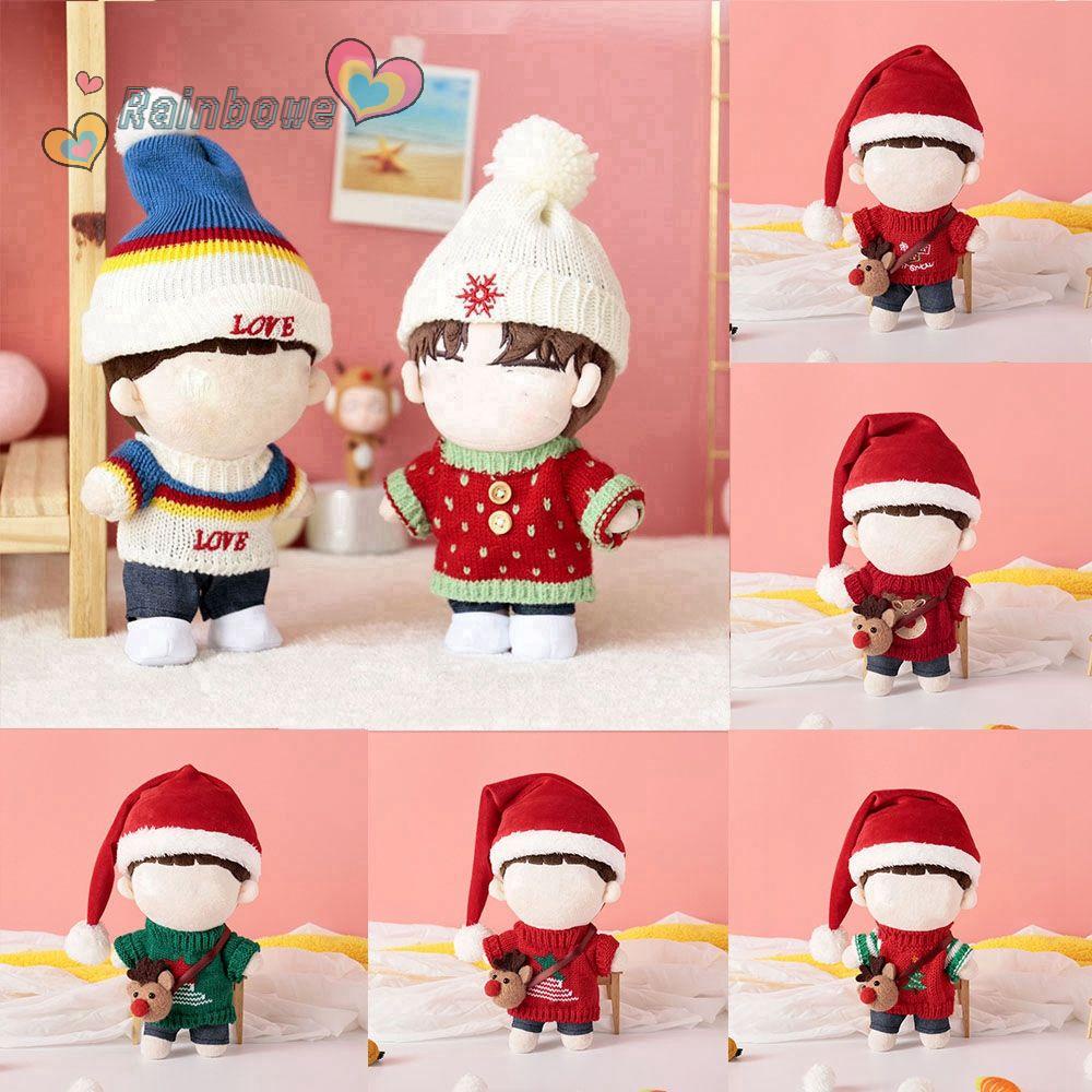 Bộ Quần Áo Bằng Cotton Màu Cầu Vồng Dành Cho Búp Bê 20cm