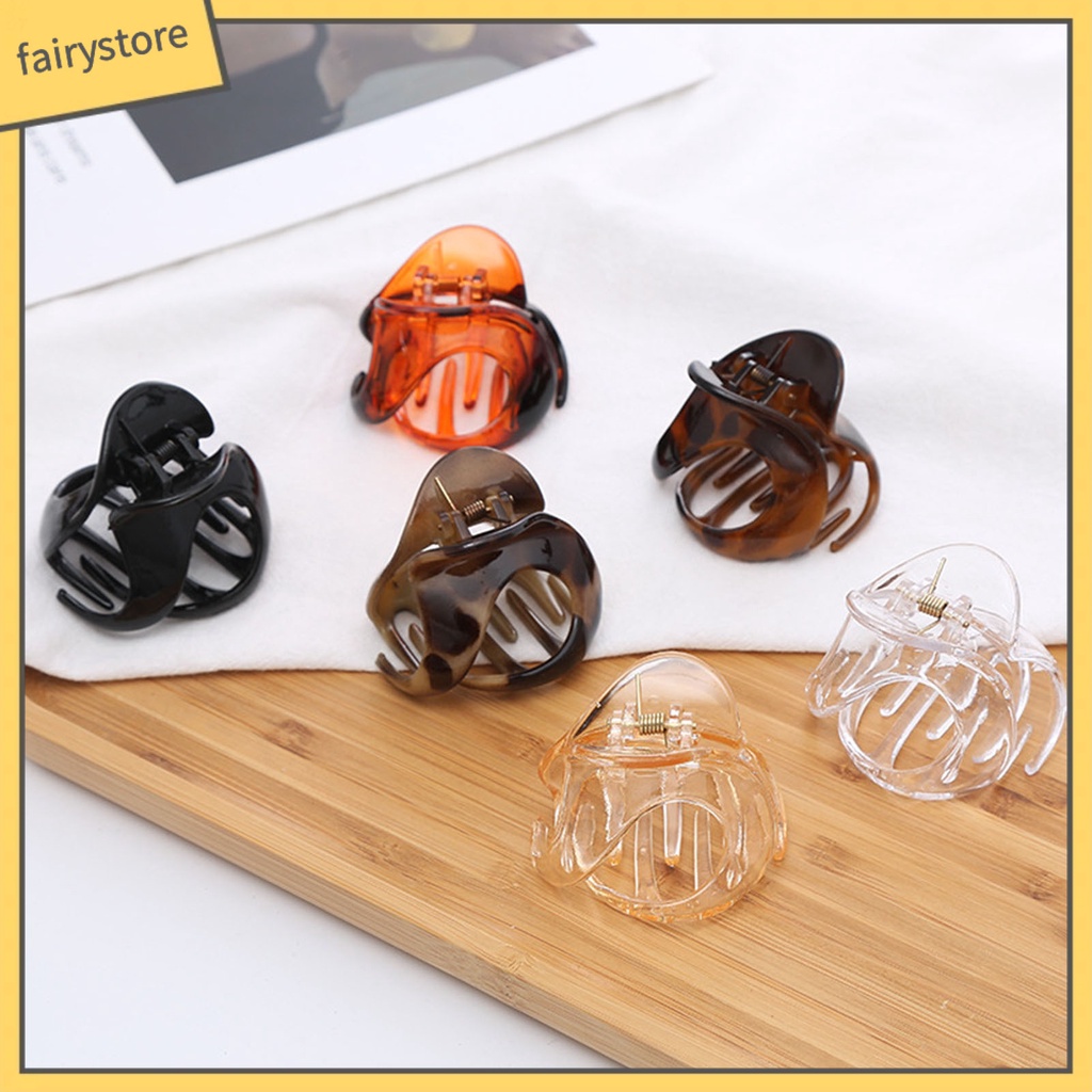 Kẹp Tóc Càng Cua Lớn Bằng Nhựa Trong Suốt Co Giãn Chống Trượt