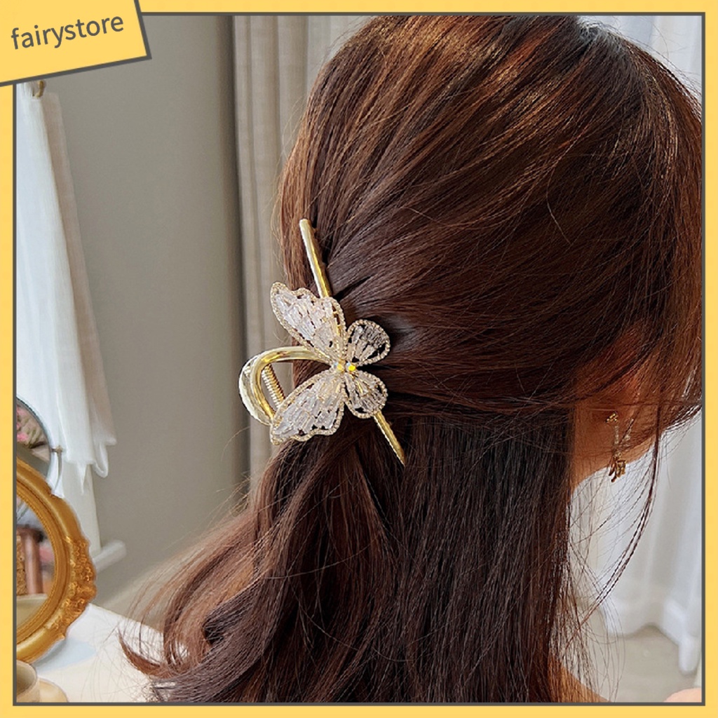 [FRO] Kẹp Tóc Có Răng Đính Đá Zirconia Mượt Mà Chống Biến Dạng Trang Trí Tóc Sáng Bóng Tinh Tế